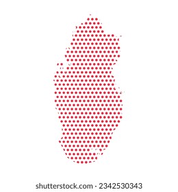 Vector Qatar Dotted Map Illustration, puede ser utilizado para diseños de negocios, presentaciones o cualquier diseño adecuado.