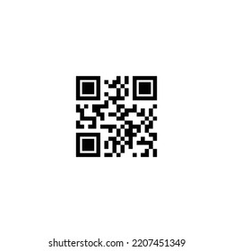 Vector QR code example for smartphone scanning isolated on a white background.