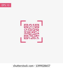 Vector QR code icon . Vector web design