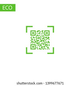 Vector QR code icon . Vector web design