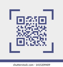 Vector QR code icon . Vector web design