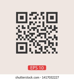 Vector QR code icon . Vector web design