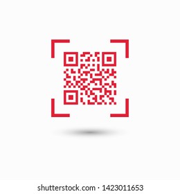 Vector QR code icon . Vector web design
