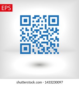 Vector QR code icon . Vector web design