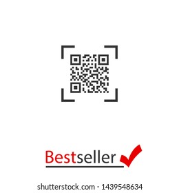 Vector QR code icon . Vector web design