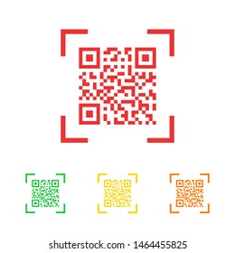 Vector QR code icon . Vector web design
