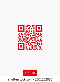 Vector QR code icon . Vector web design