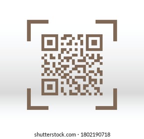 Vector QR code icon . Vector web design