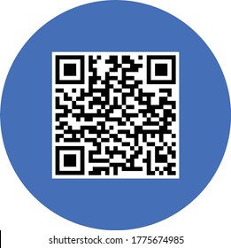 Vector QR code sample for smart phone scan isolated on white background