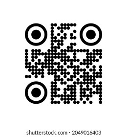 Vector QR code sample for smartphone scanning isolated on white background