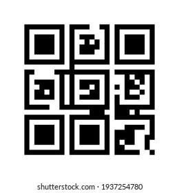 Vector QR code to scan with smartphone for payment and hidden information.