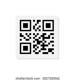 Vector QR code for smartphone scanning isolated on white background Vector EPS 10