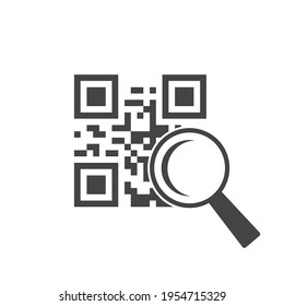 Vector qrr code on white isolated background.