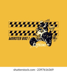 vector of quad bike, speed team, monster bike, extreme, design graphic illustration