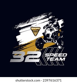 vector of quad bike, speed team, monster bike, extreme, design graphic illustration