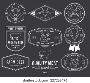 Vector quality beef badges and labels for any use