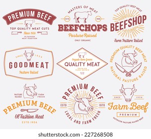 Vector quality beef badges and labels for any use