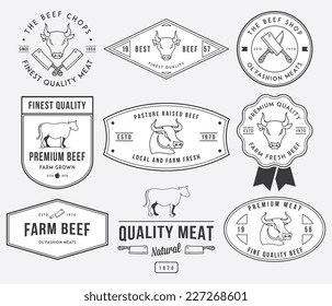 Vector quality beef badges and labels for any use