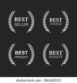 Vector quality emblems with laurel wreath