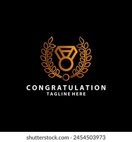 vector quality golden label sign on grunge background