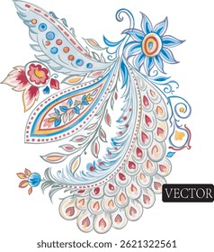 vetor qualidade paisley elemento índia floral 