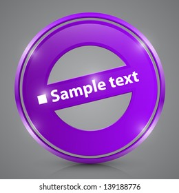 Vector quality stamp purple