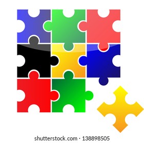Vector quarter-foil or clover isolated over white background.