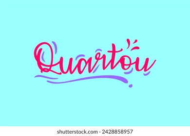 Vector quartou in brazilian portuguese illustrated hand lettering vector