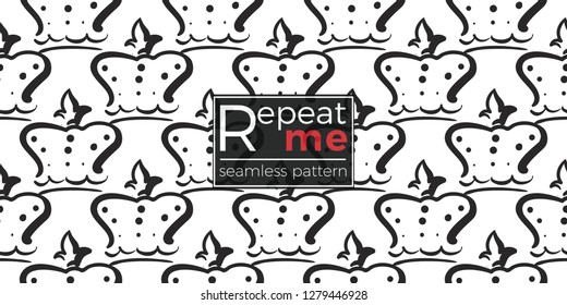 Vector queen crown seamless pattern background. Black outline hand drawn crown illustrations. Simple fashionable backdrop for invitation and wedding decoration design.