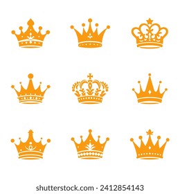 Vector of queen crown with simple and elegant style