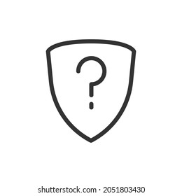 Icono de línea de pregunta del vector. Símbolo con estilo de contorno de moda. Ilustración vectorial aislada en un fondo blanco. 