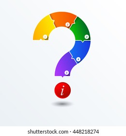 Vector Question mark business concepts with icons / can use for info graphic / loop business report or plan / education template /Colorful brochure / system diagram