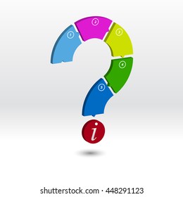 Vector Question mark business concepts with icons / can use for info graphic / loop business report or plan / education template /Colorful brochure / system diagram