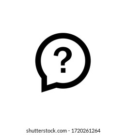 Vector question mark icon inside a bubble
