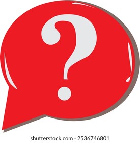 vector question mark in red bubble