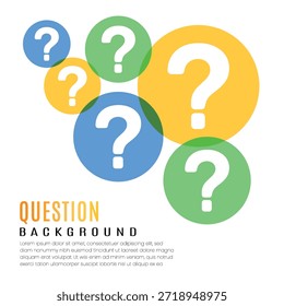 Vector Question Marks With Circle Design Background