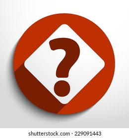 Vector question web flat icon.