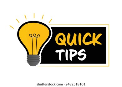 vector Quick helpful tips design
