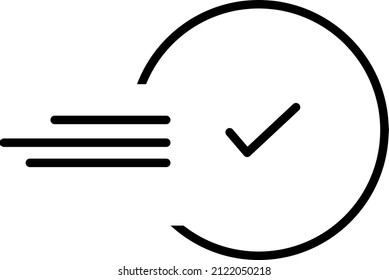 vector of quick and time moving object showing fast