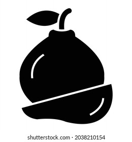 Diseño de iconos de glifo de Quince vectorial
