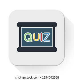 vector quiz board icon. Flat illustration of questionnaire. exam concept isolated on white background. quiz sign symbol - survey icon