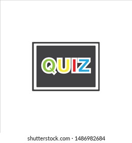 Vector quiz board icon flat illustration of question exam isolated on white background