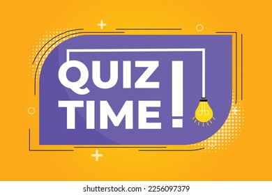Vector quiz time with light bulb design