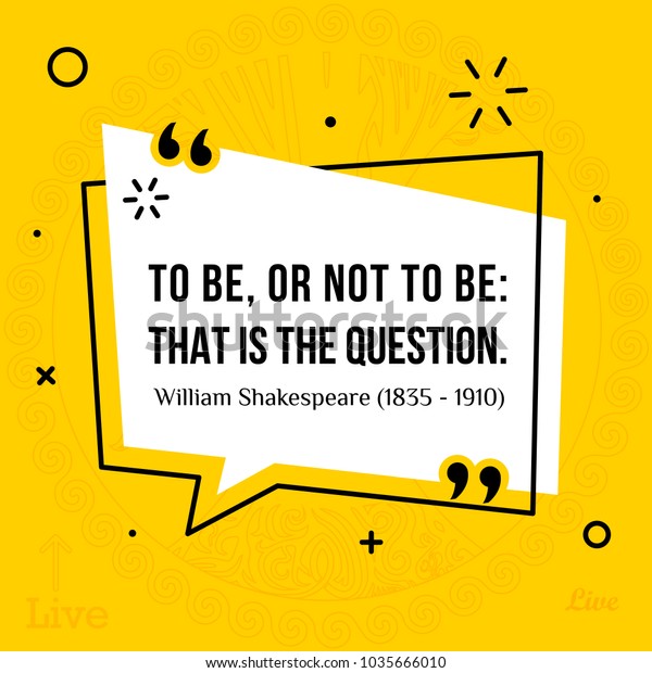 Image Vectorielle De Stock De Citation Vectorielle Etre Ou Ne Pas
