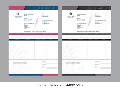 Vector Quotation Design Template.