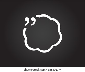 Vector Quotation Mark Speech Bubble. vector quote sign icon