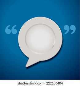 Vector of Quotation Marks Speech Plate Icon 