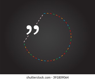 vector quotation marks with thin line speech bubble. concept of citation, info, testimonials, notice, textbox. isolated on white background. flat style trend modern logo design vector illustration