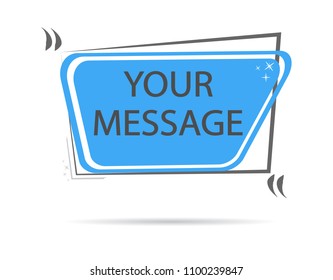 Vector quotation template in quotes. Vector banner with frame and quotes.