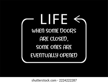 vector quote background, when some doors are opened